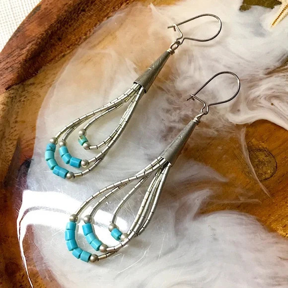 🖤Vtg Native American earrings - Picture 1 of 10